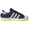 Indigo Herz x adidas Superstar Into the Metaverse Tênis Unissex Preto Core-Black Azul Halo IE1842