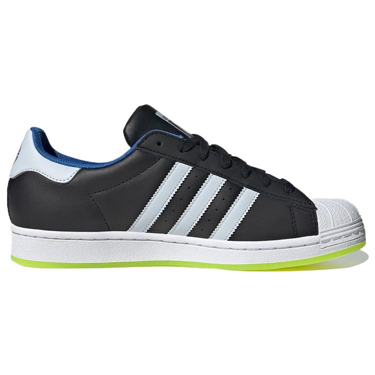 Indigo Herz x adidas Superstar Into the Metaverse Tênis Unissex Preto Core-Black Azul Halo IE1842
