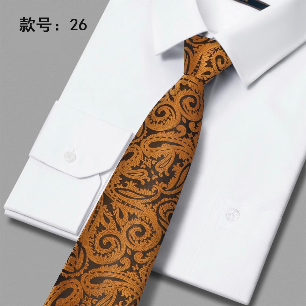 Men'S Tie Polyester Jacquard Embroidered Tie High-End Business Casual Dress Tie