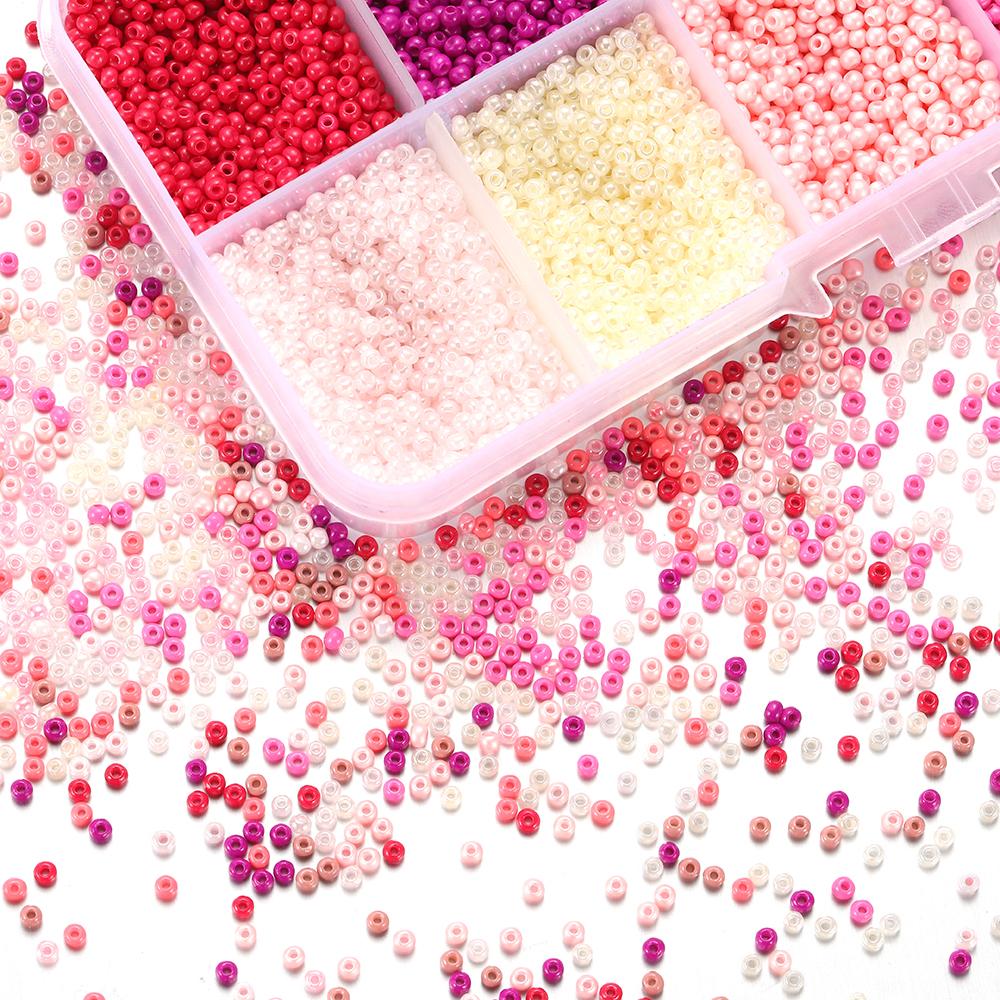 14000 Stück Tschechische Glas-Samenperlen Gürtel Box-Set Charm Perlen für DIY Ohrring Armband Halskette Schmuckherstellung Zubehör Kits