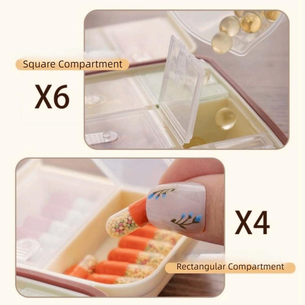 Versiegelte wöchentliche Pillendose Kunststoff-Pillenspender Schmuckaufbewahrungsbox Pillenaufbewahrungsbox Zuhause