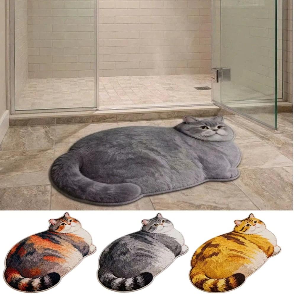 Ginger Cat Bathroom Carpet 40*60cm Bedroom Door Small Rug Living Room Tea Table Bedside