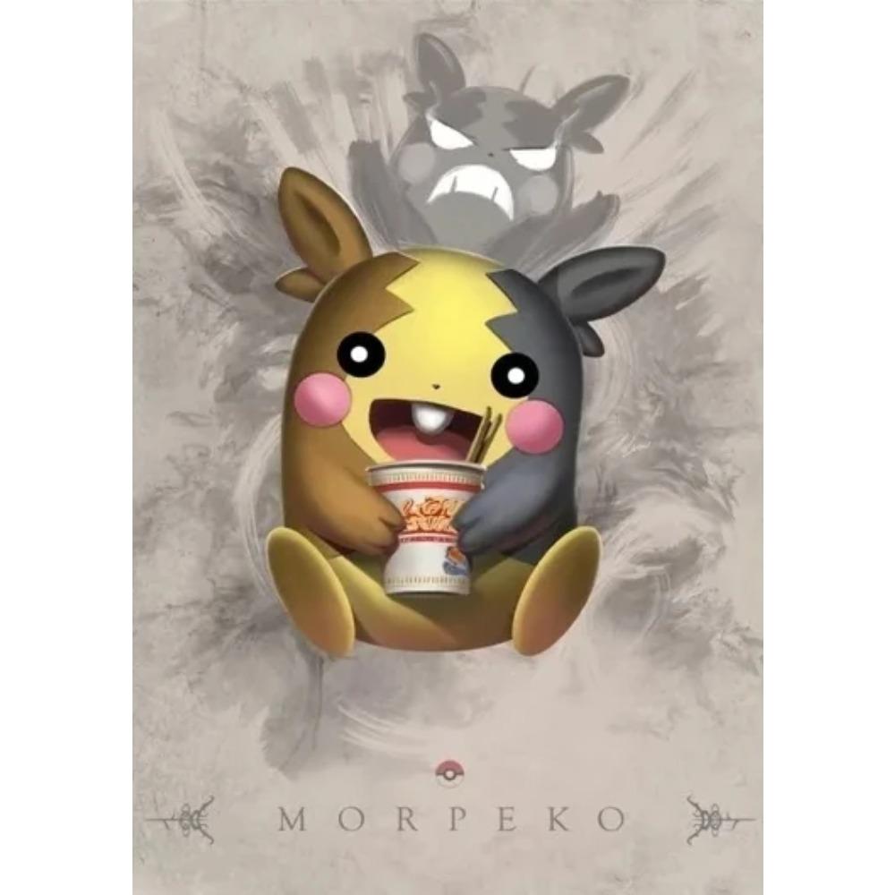 Japan Anime Pokemon Cartoon Canvas Painting Pikachu Gengar Eevee Mew Wall Art Posters Print Pictures Children's Room Home Decor