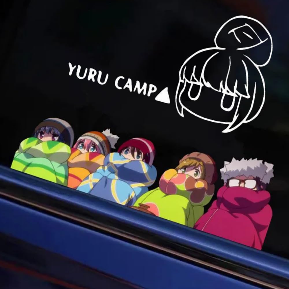 

Yurucamp Nadeshiko Kakamigahara Rin Shima Car & Motorcycle Sticker PVC Waterproof Itasha Decal Bicycle Helmet DIY Decoration (B) [Parallel Import]