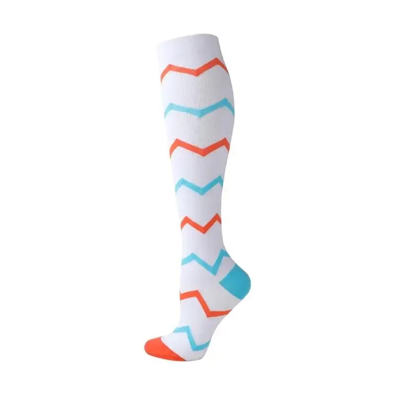1Pair Snug Support Stockings For Compression Wear Cooling Running Cycling Pressure Soccer Adult Sock Korean Edition Network Pressure Socks
