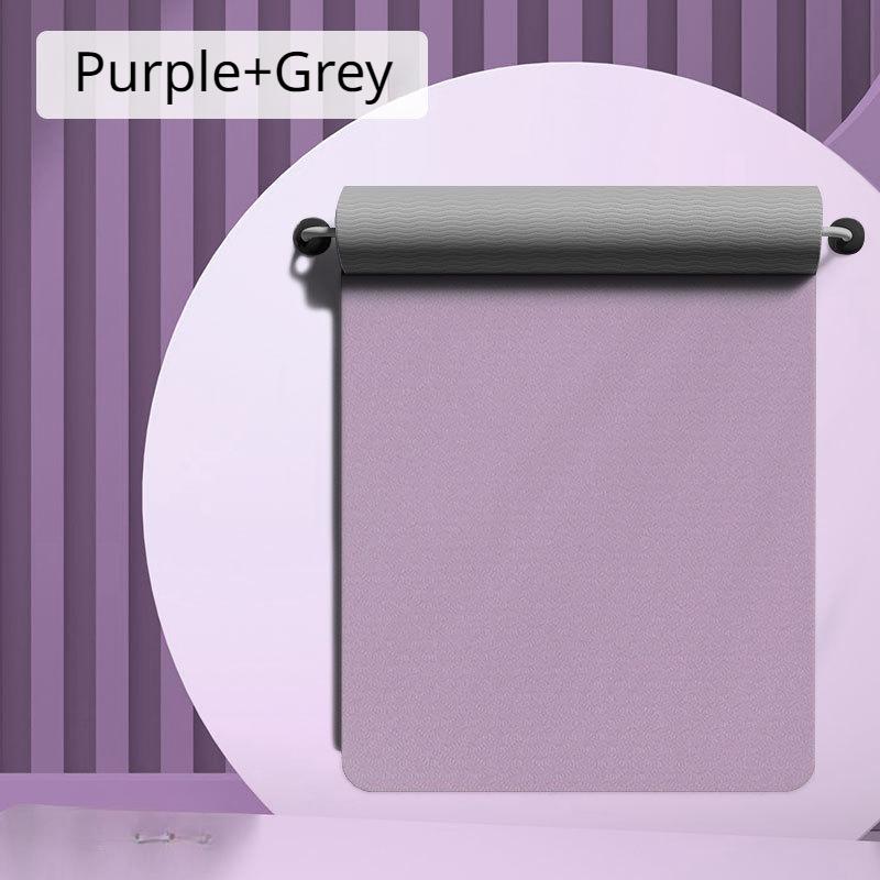 Environmentally Friendly TPE Yoga Mat Thickened High-density Waterproof Fitness Mat Household Anti-skid and Shock-absorbing Dance Mat