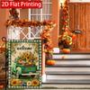 2D Flat, 2D Flat Thanksgiving Autumn Green Truck Pumpkin Welcome Garden Flag_1 (1)- Outdoor Garden Flag Double-sided Home Decoration Courtyard Decorat
