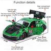 1:24 Scale 911 GT3 RS Miniature Sports Car Model Toys Alloy Diecast Doors Opened Pull Back Shock Absorption Simulation Supercars