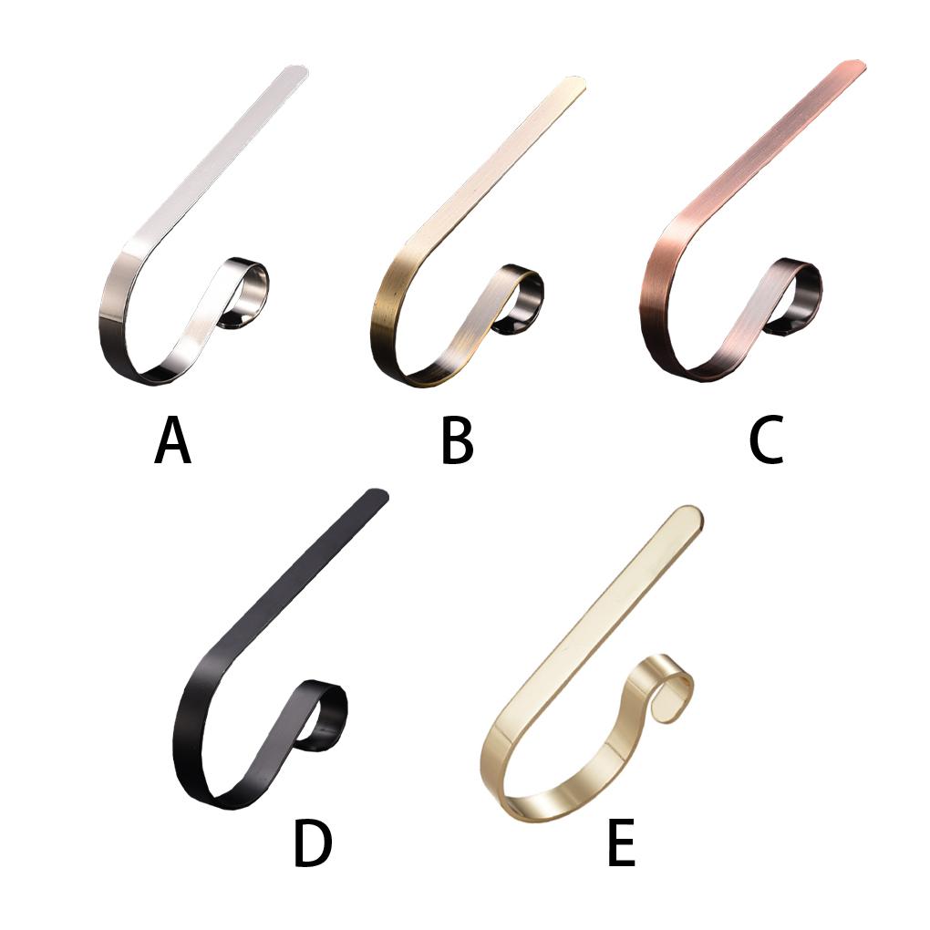 Christmas Fireplace Hook Metal Hanging Atmospheres Xmas Wreath Sock Hanger Holiday Plated Hooking Rack Stocking Clip