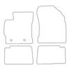 [Blm]To009 Red - Set Of Velour Floor Mats To Fit Toyota Auris Ii From 2013 - Red Trim