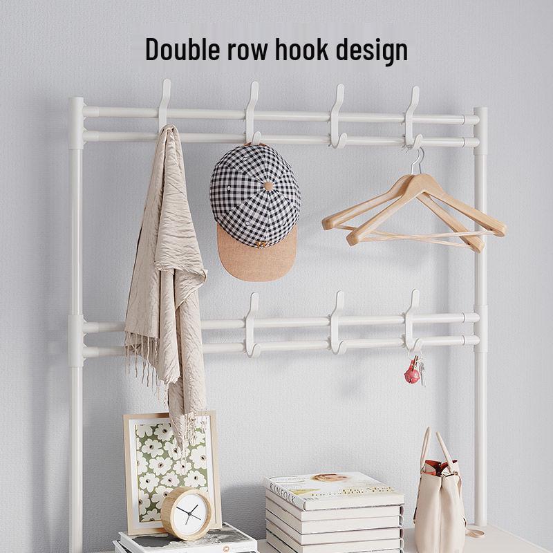 Multi-layer Dustproof Shoe & Hat Rack: Floor-standing Coat Rack & Storage Shelf for Living Room or Entryway