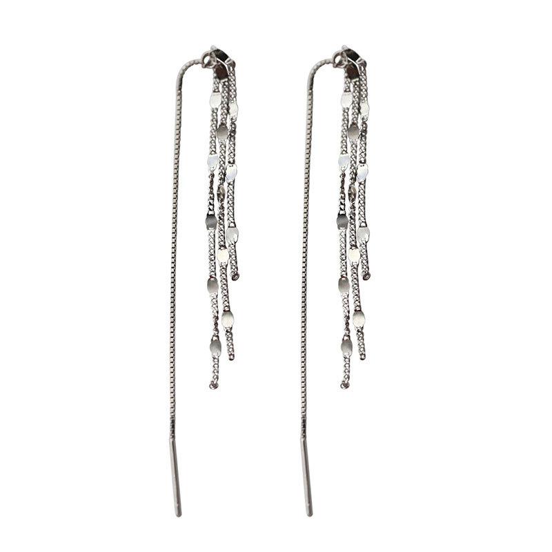 

Серьги-кабели с кисточками, женские, длинные, корейские, версия высококачественных сережек, модные и супер фееричные, модный темперамент