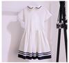 Japanese-Style Doll Collar Short Sleeve Princess Dress for Girls, Ages 12-15