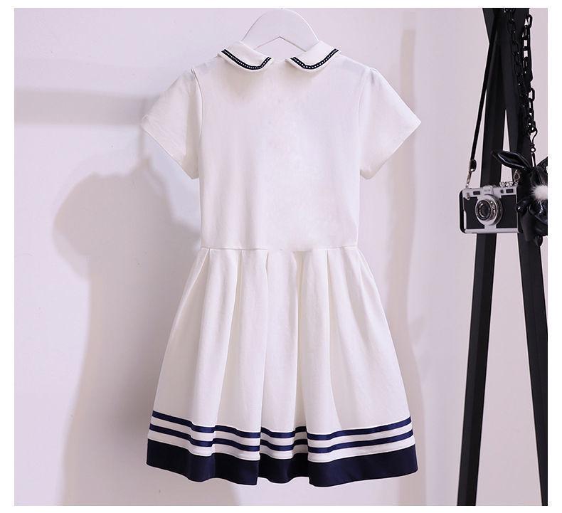 Japanese-Style Doll Collar Short Sleeve Princess Dress for Girls, Ages 12-15