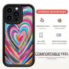 Rainbow Heart Groove Style iPhone Pro Max Case for 14/15/16/17