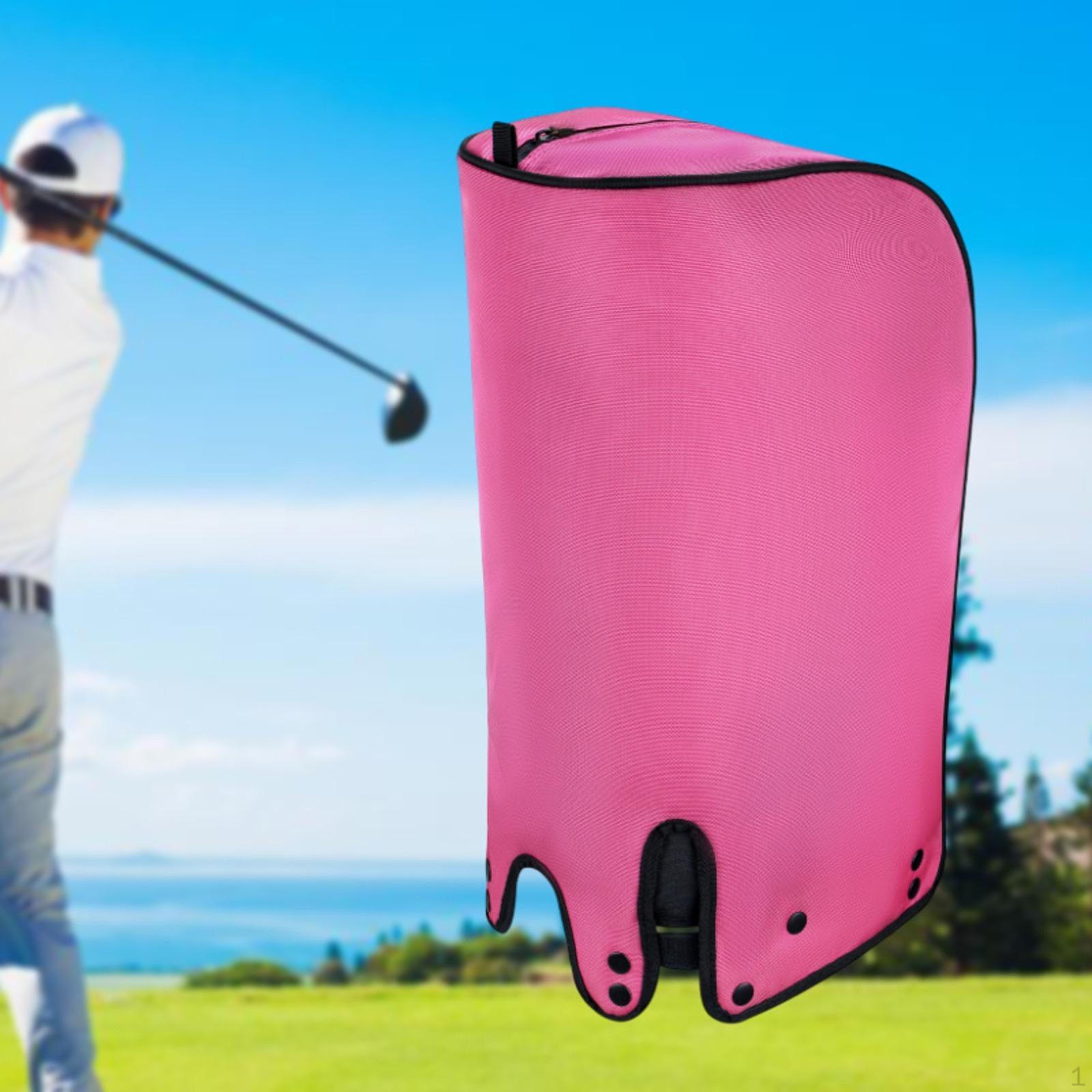 2 шт. Чехол для гольф-сумки от дождя Водонепроницаемый Капюшон Складной Легкий Прочный Пылезащитный Портативный Pink