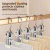 30Pcs Stainless Steel Wardrobe Clothes Clip Hangers Laundry Clothes Pegs With Hook  Handbags