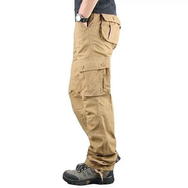 Cargo Pants Men Cotton Overalls Outdoor Work Trousers Big Size Hiking Pants