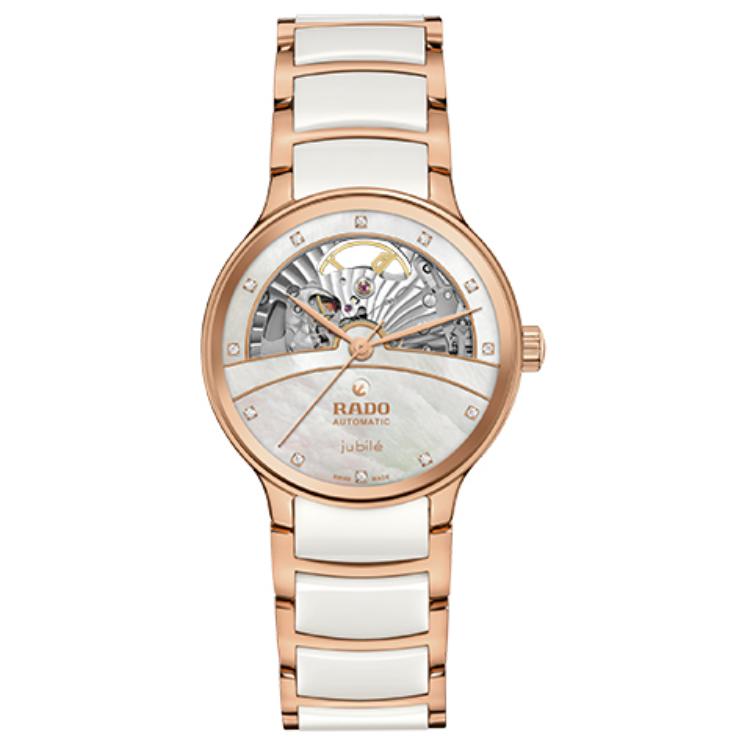 RADO Radar Crystal Collection Automatic Mechanical Movement Skeleton Mechanical Watch Women's Watch Swiss Watch White Dial R30029922