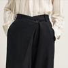 LESS 2025 Autumn Wool Silk Blend Casual Trousers