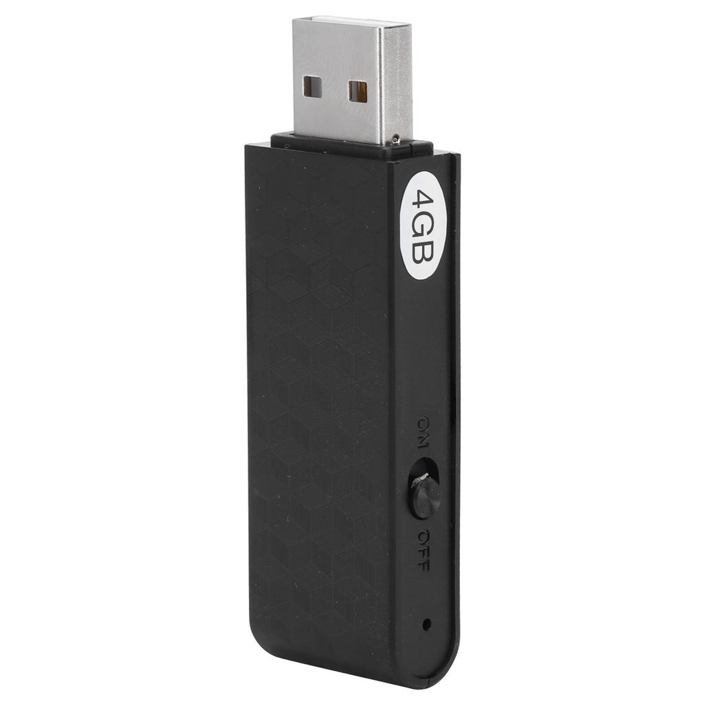 Portable Small Mini Audio Recording Equipment Device U Disk Sound Recorder Black4GB