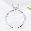 Fancy Asscher Cut 5.5x5.5mm 0.8ct Moissanite Wedding Ring 925 Sterling Silver VVS1 White Moissanite Engagement Ring for Women