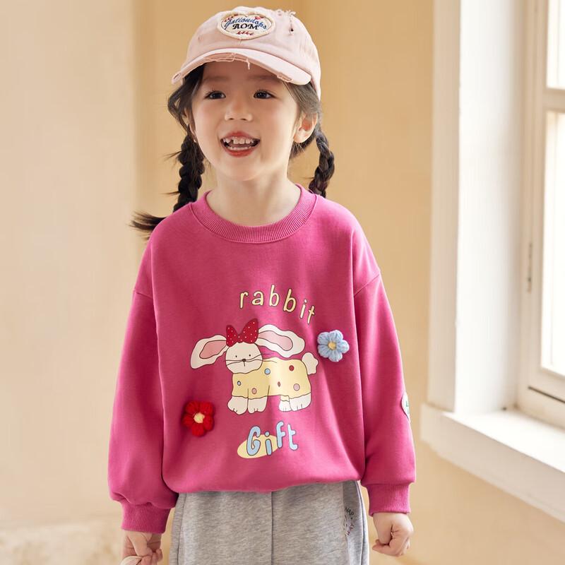 

LUSON Okids Girls 3D Cartoon Round Neck Sweatshirt 100