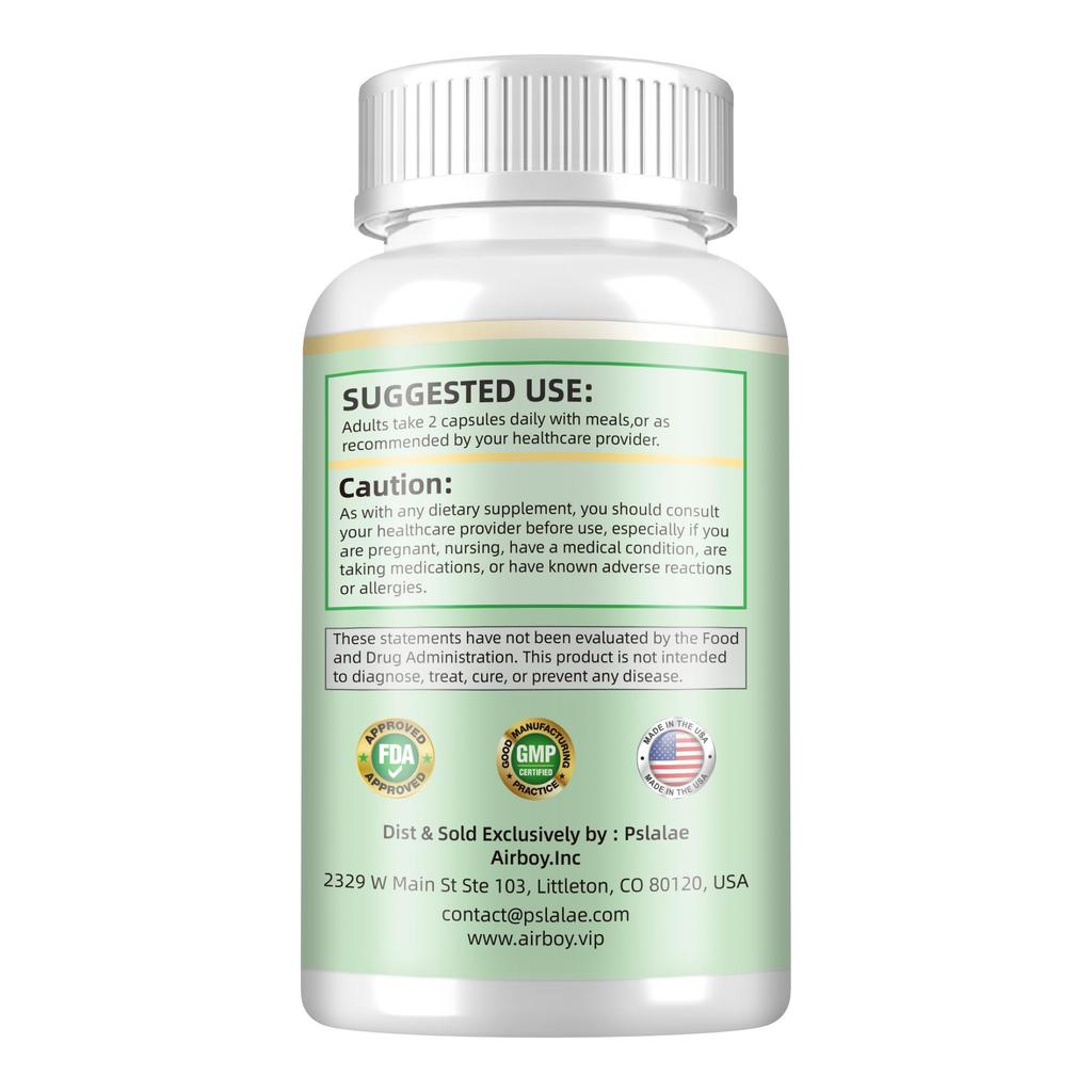 Green tea extract capsules, 1000 mg, containing EGCG and polyphenols, antioxidant, suitable for both men and women.