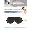 USB Rechargeable Silk Eye Mask, Cordless, Pressureless, Relaxing, Light Blocking, Temperature Control, Auto Power Off, Safety Protection, Perfect for