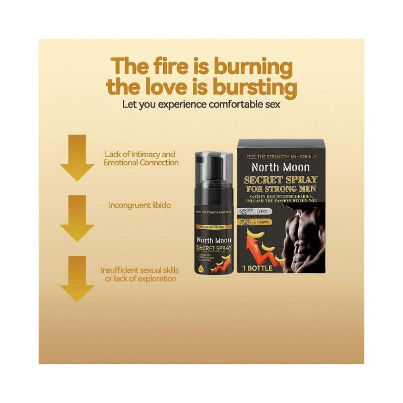 Men's Vitality Spray - Long-Lasting Intimacy Enhancer with Vitamin E, Cinnamon & Ginger Oil