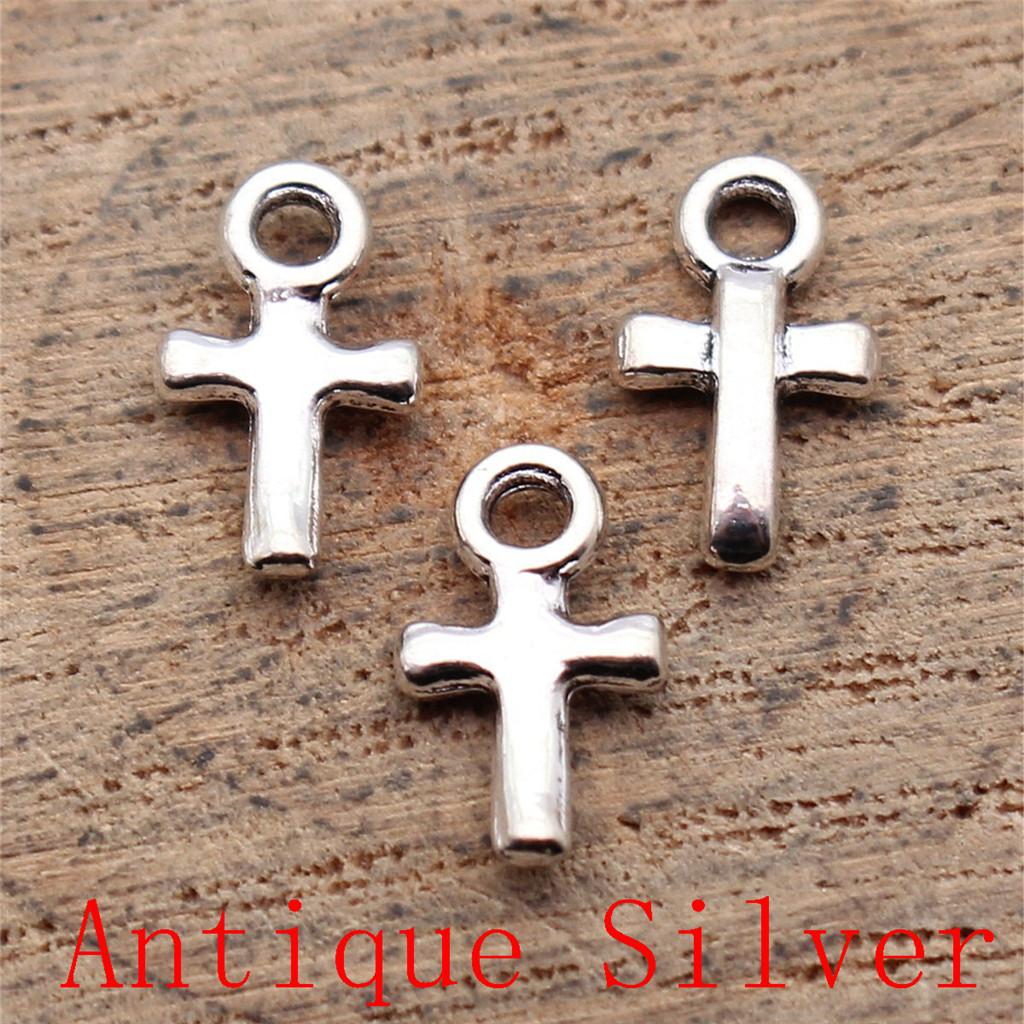 Heart Cross Shaped Charms Pendant For Bracelet Necklace Jewelry Making Craft Findings