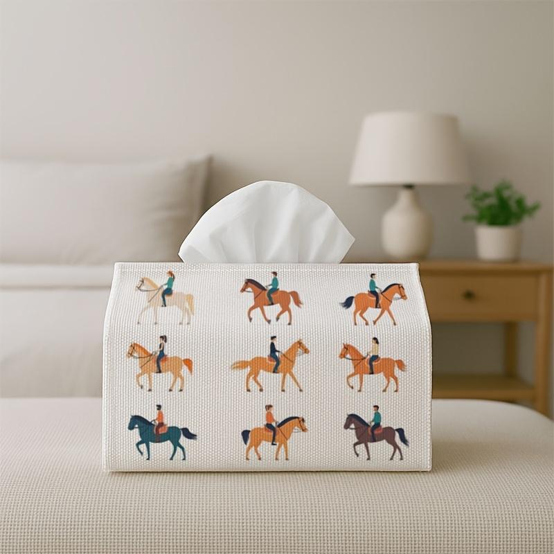 1pc Minimalist Equestrian Modern Tissue Holder - Horse Rider Design - Ideal for Holiday Celebrations & Home Decoration, Measuring 17.02*25.91 Cm, Perf