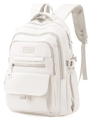 HeiDiga Waterproof Large Korean Perfect for iPad Large 25 and Perfect for White Women's Backpack, Capacity, Design, Lightweight, School, Storage,