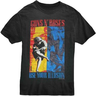 Guns N Roses Men's 1991 Illusion Combo Front T-Shirt Black