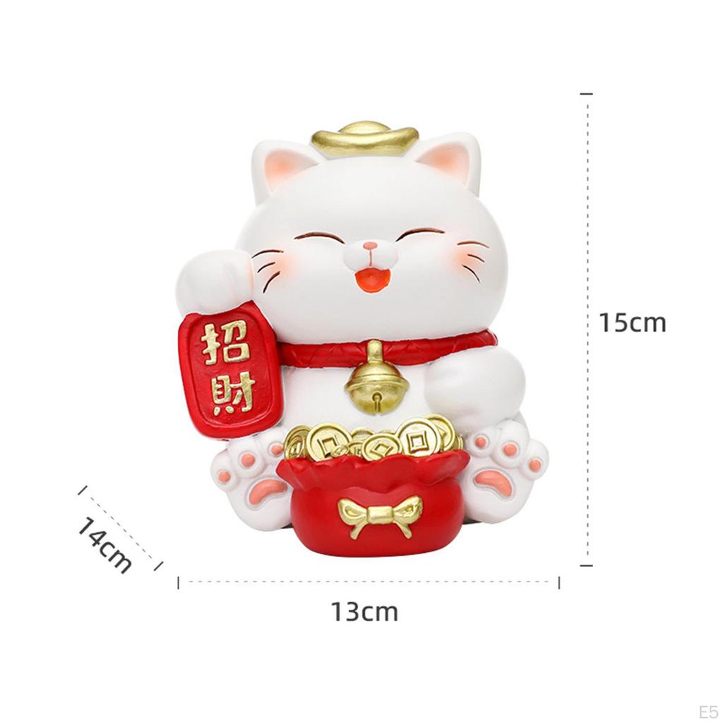 Piggy Bank Cat Statue Home Decoration Coin Container Decorative Exquisite for Adult Girls