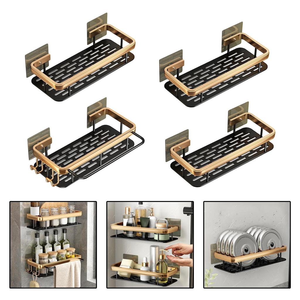 Shower Caddy aluminum Shampoo Holder Rustproof Storage Rack for Toilet Kitchen Restroom Bathroom