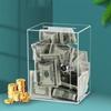 DOITOOL Donation Box with Ballot Piggy Donation Charity with Piggy Large Money Acrylic Piggy Bank Lock, Acrylic, Large, Transparent, Box, Bank, Box,