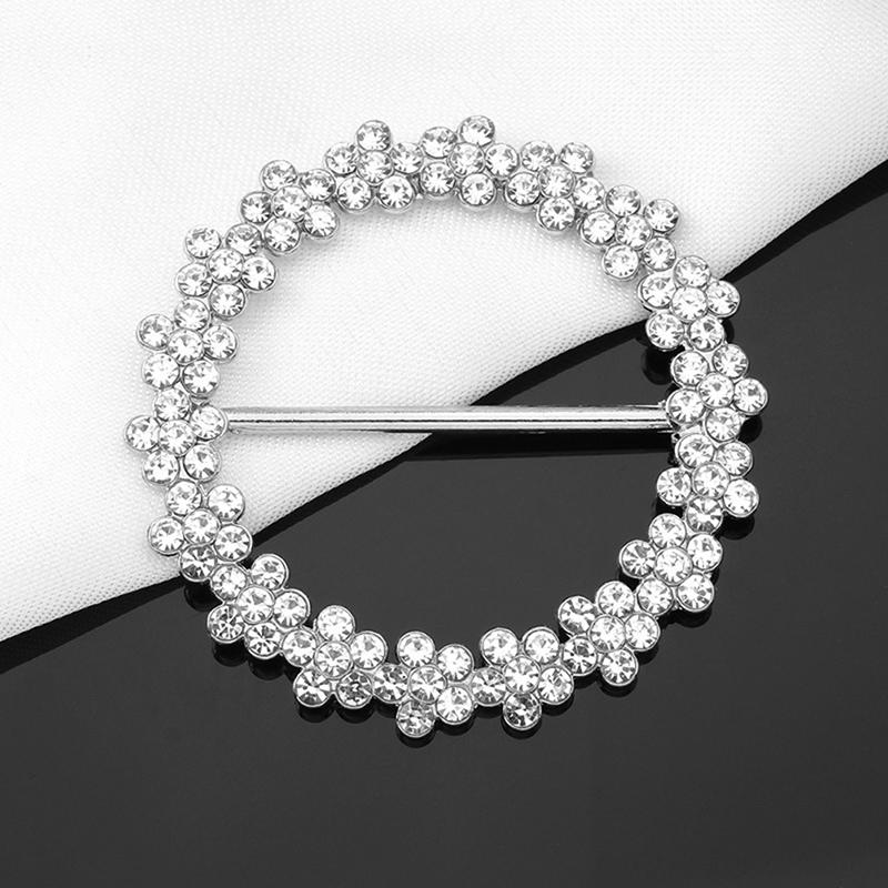 Headscarf Buckle Pearl   Clothes Corner Silk Scarf Shawl Brooch