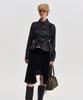Kimjisu Velvet Jersey Gored Skirt _ Black