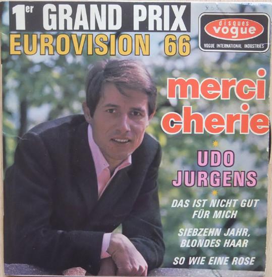 

7inch Record UDO JÜRGENS - Merci Cherie EPL8412 Disques Vogue 1966 France Pop Used