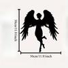 Modern Angel Wings Metal Wall Art Iron Decor for Living Room Bedroom Kitchen Garage Outdoor Garden Sturdy Construction Halloween Home Accent