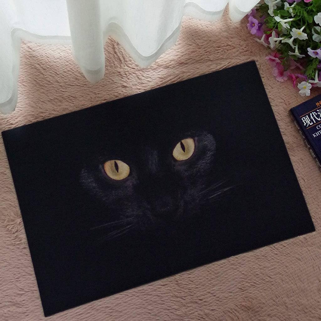 Black Cat Carpet Kawaii Cat Area Rug For Bedroom Living Room Bathroom Decor Entrance Doormat Cartoon Pet Cats Print Floor Mat