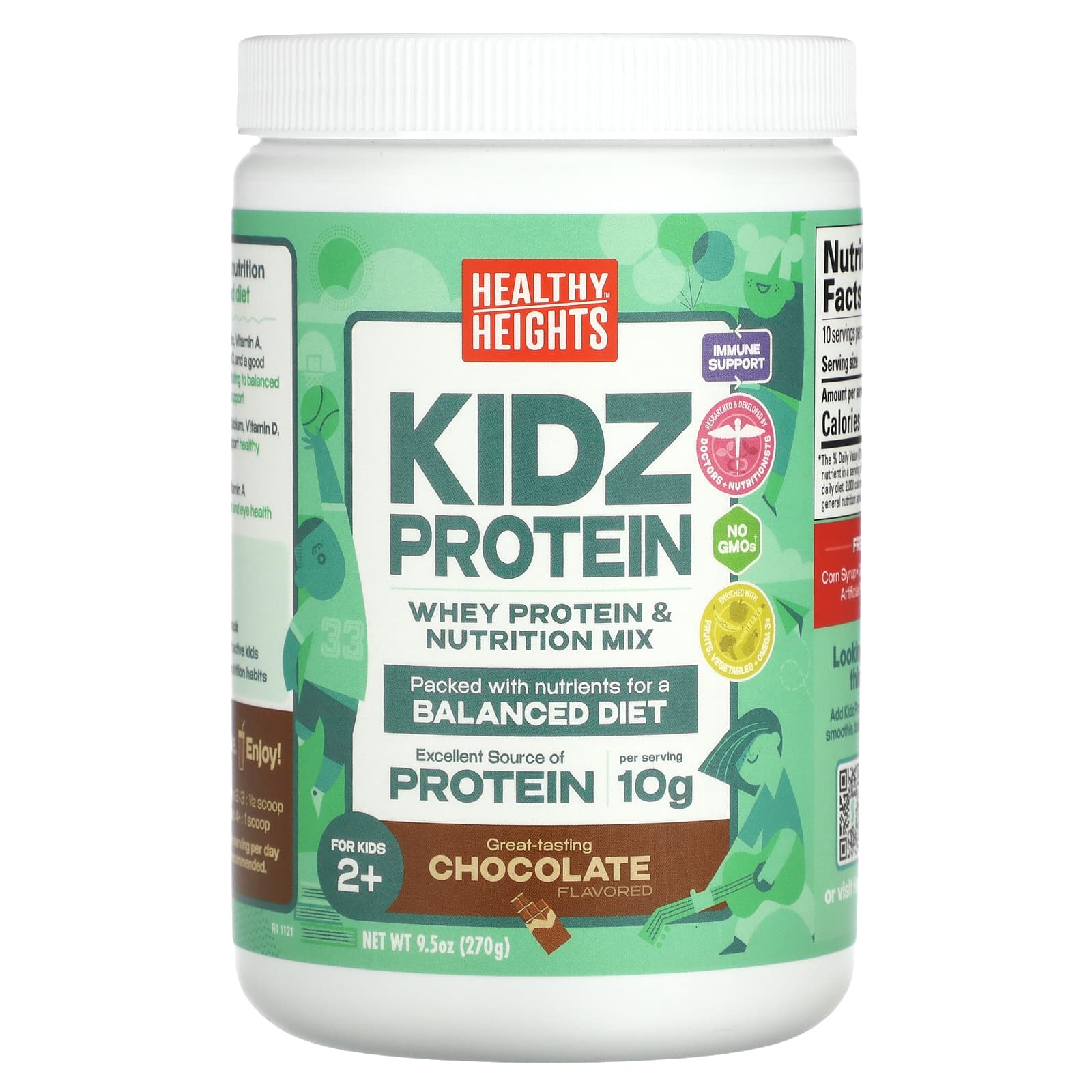 

Kidz Protein, Для дітей віком від 2 років, Шоколадний, 270 г (9.5 унцій)