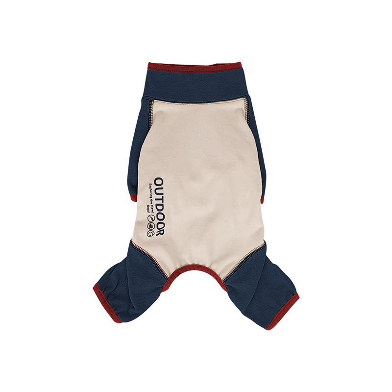 Dog clothes autumn and winter four-legged base Schnauzer middle collar color matching warm velvet basic puppy dog clothes