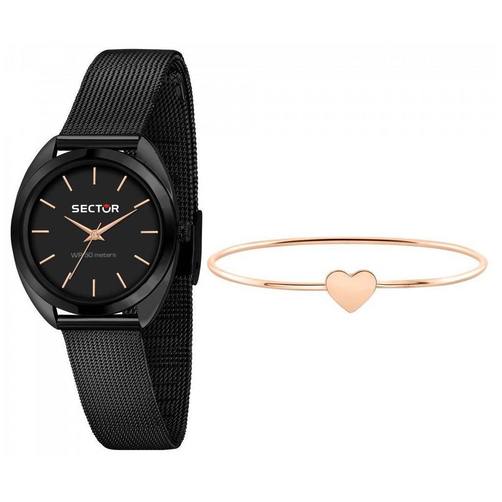 

Sector 955 Часы женские кварцевые из нержавеющей стали с черным матовым циферблатом R3253518514 чёрный