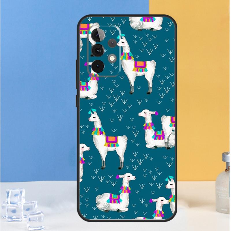 Cartoon Alpaca Llama For Samsung Galaxy A05 A06 A13 A33 A53 A36 A26 A16 A54 A34 A14 A32 A52 A55 A35 A15 A56 Case