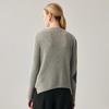 Women's Slanted Zipper Round Neck Cashmere Cardigan