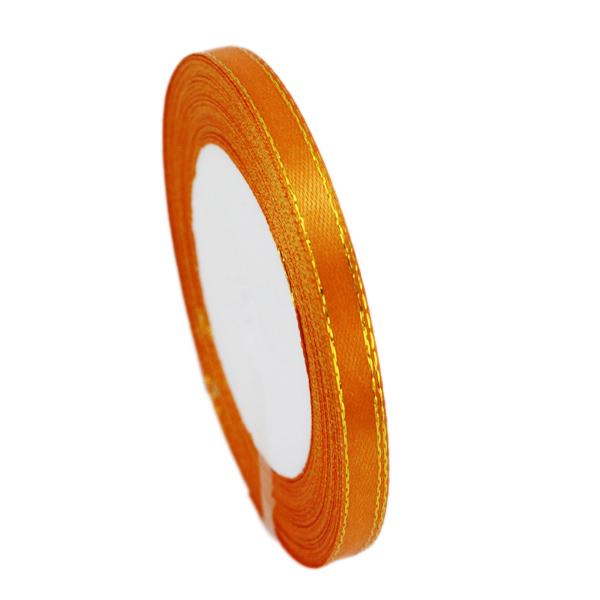 (25 Yards/roll) Gold Edge Ribbon Satin Ribbons High Quality Gift Packaging Ribbons 6/10/20/25/40mm
