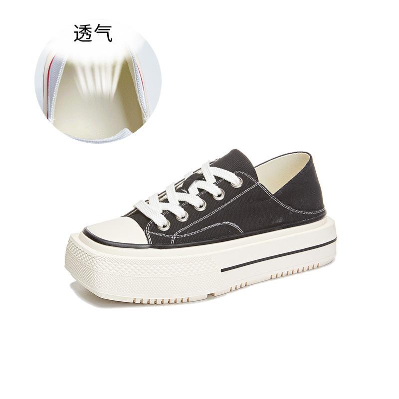 Square head two wear little white shoes women's autumn new women's platform casual board shoes breathable versatile flat-soled women's shoes