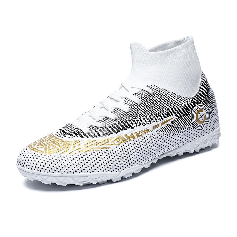 Large size high-top football shoes men and women children long nails broken nails youth student competition flat training shoes